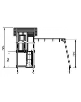 Parque infantil Masgames BEACH HUT L com baloiço