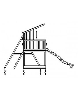 Parque infantil Masgames BEACH HUT L com baloiço