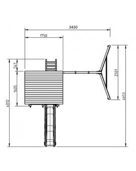 Parque infantil Masgames BEACH HUT L com baloiço