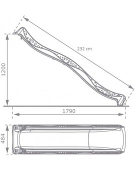 Rampa de escorrega MASGAMES L (altura 120 cm)