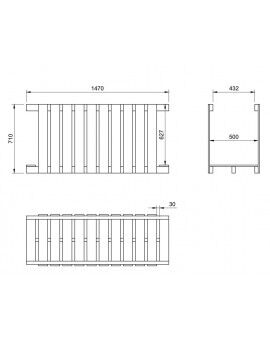 Ponte de madeira MASGAMES Madison para unir dois parques infantis