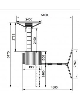 Parque infantil Masgames TEIDE XL com escada de macaco e balanço