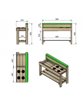 Casinha de madeira Masgames LOLLIPOP XXL Horeca + Kitchenette