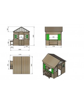 Casinha de madeira Masgames LOLLIPOP XXL Horeca + Kitchenette