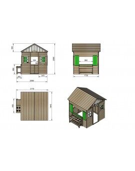 Casinha de madeira Masgames LOLLIPOP XXL Horeca + Kitchenette