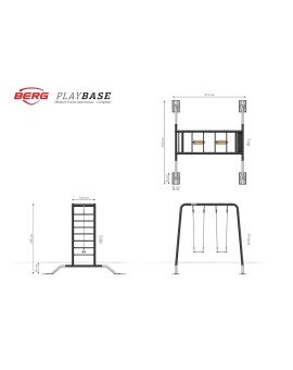 BERG Playbase Medium TL (rede de escalada + saco de pancadas)