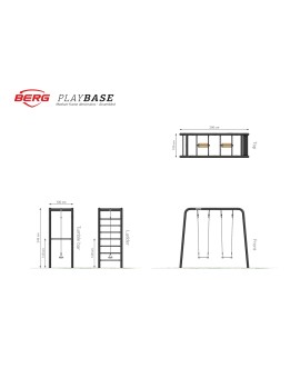 BERG Playbase Medium TL (dois assentos de madeira)