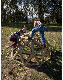 Cúpula geodésica de madeira MASGAMES L