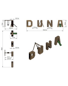 Letras Gigantes Masgames ALPHAPLAY com pedras de escalada cor natural