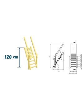 Escada com corrimão para parque infantil MASGAMES STEPS