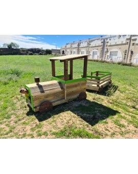 Parque infantil Masgames TREM PINXO: Locomotiva + 2 vagões