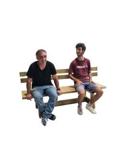 MASGAMES CALELLA mesa de madeira para exterior com bancos e encosto MASGAMES VIC