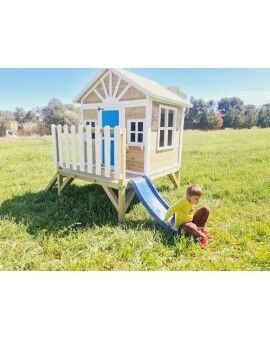Casinha infantil de madeira em painéis Masgames VISBY elevada 60 cm