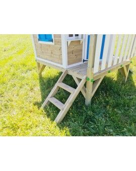 Casinha infantil de madeira em painéis Masgames VISBY elevada 60 cm