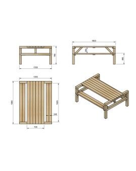 Mesa de piquenique MASGAMES TOKIO