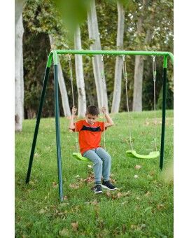 Baloiço duplo de metal Masgames OLEA + assento de bebê